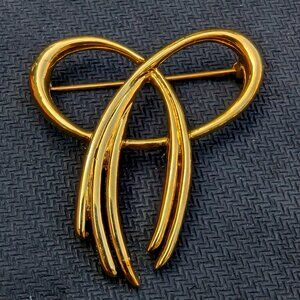 MODERN GOLD ABSTRACT BROOCH